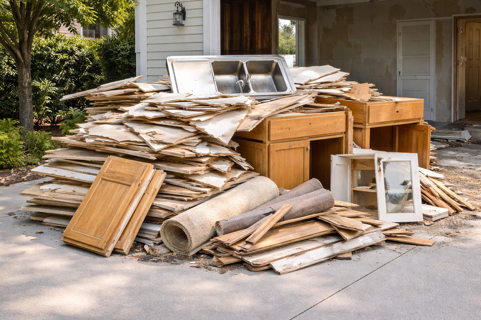 Renovation and construction debris removal - Power Junk Durham Region