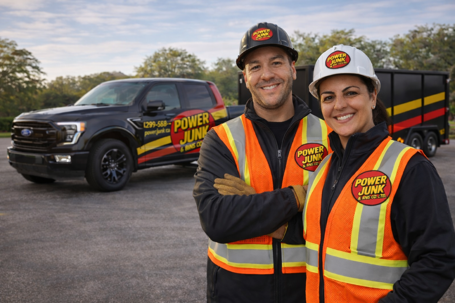 Paulo and Renata — Founders of Power Junk & Bins CO. LTD, Durham Region