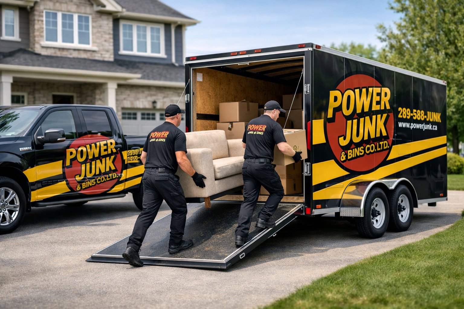 Power Junk & Bins branded F-150 truck — Whitby, Ontario